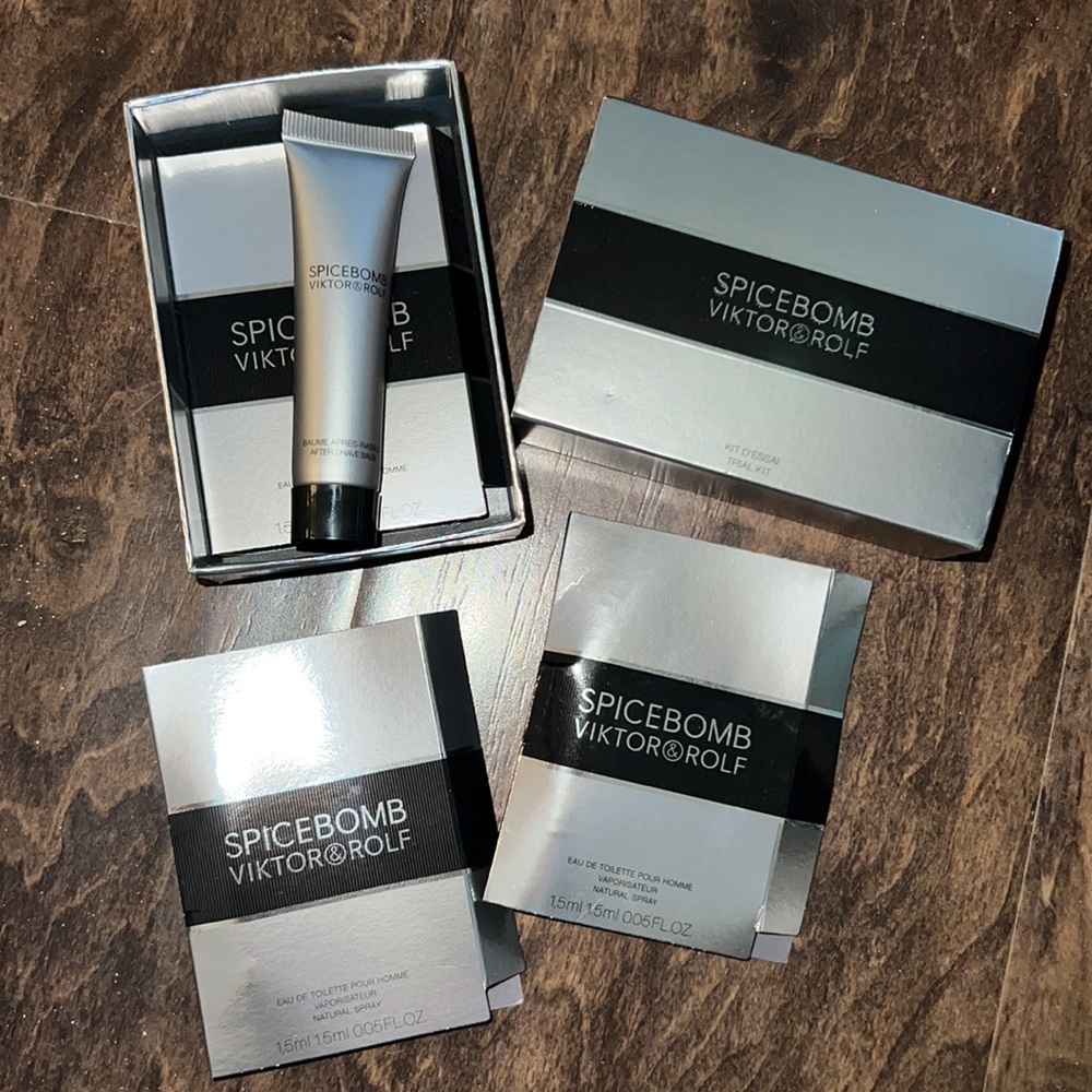 Viktor & Rolf Spicebomb .05oz 1.5ml Sample Tester Travel Mini Bundle After Shave